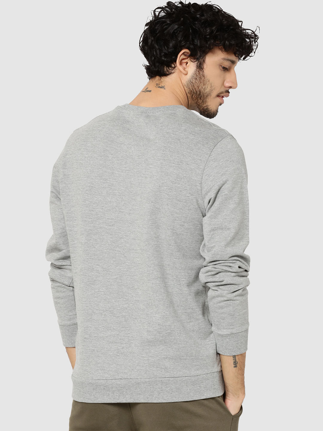 Grey Regular Fit Pullover