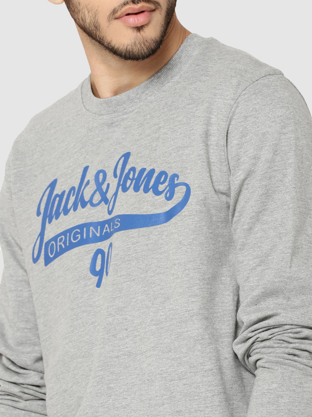 Grey Regular Fit Pullover