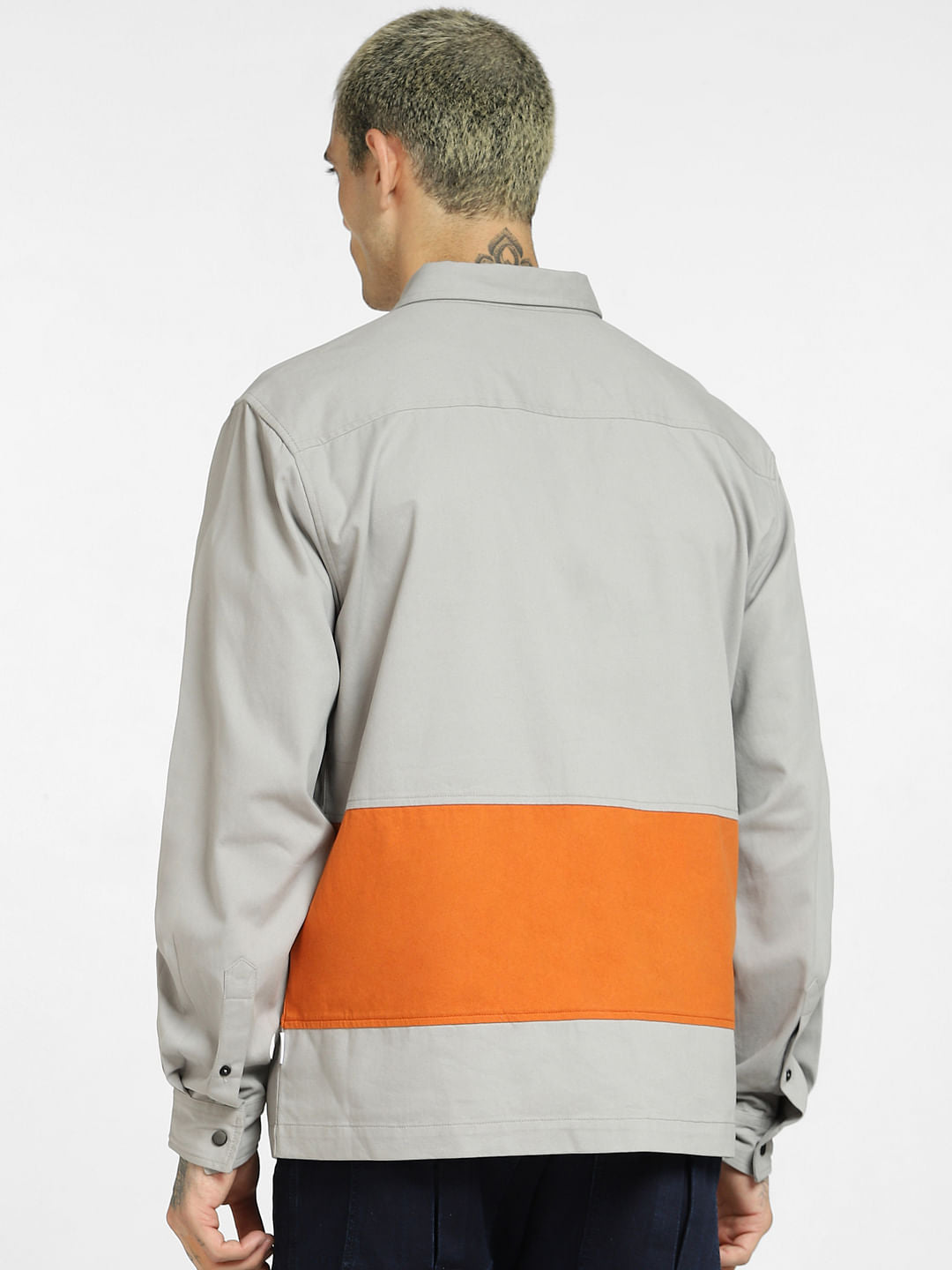 Grey Cut & Sew Oversized Shirt