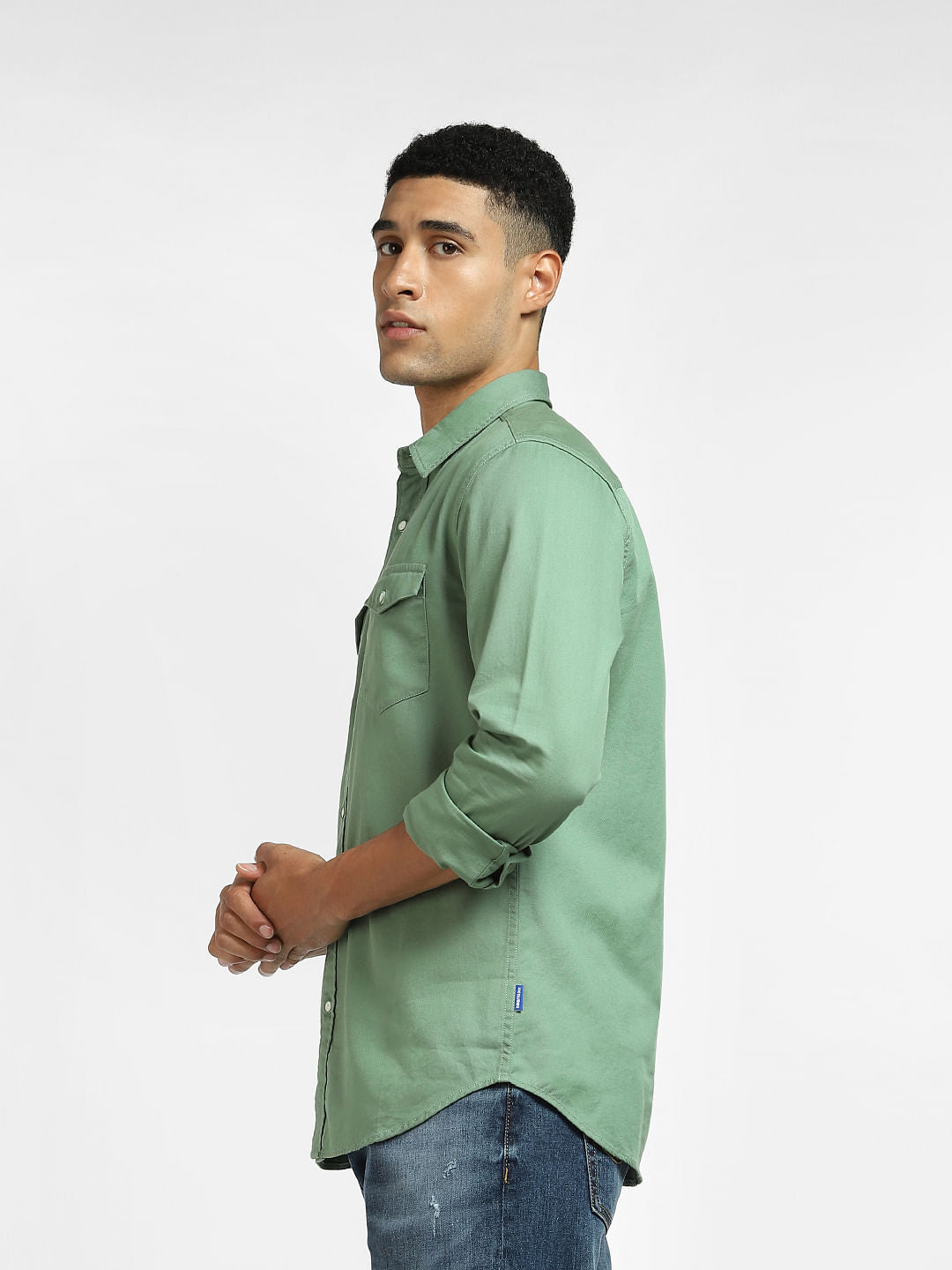 Green Full Sleeves Shirt