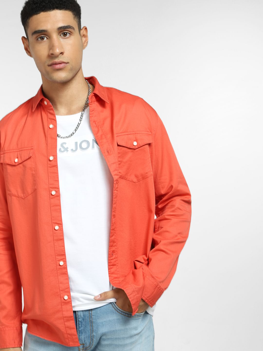 Coral Full Sleeves Shirt - S