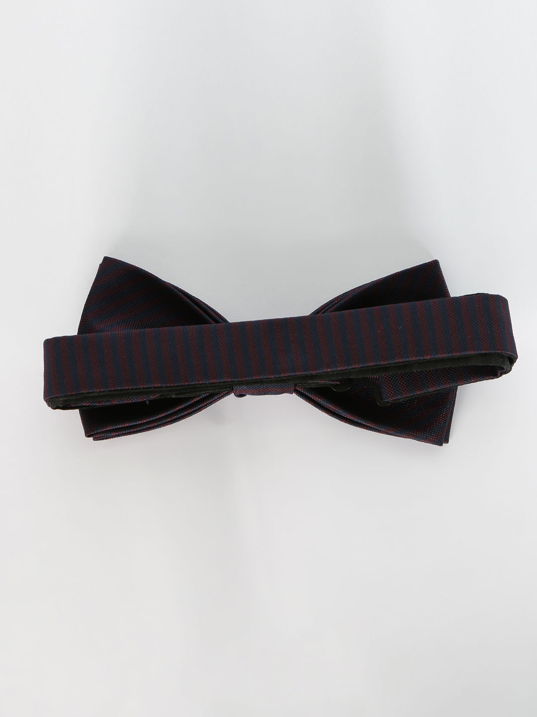 Grey Striped Bow Tie
