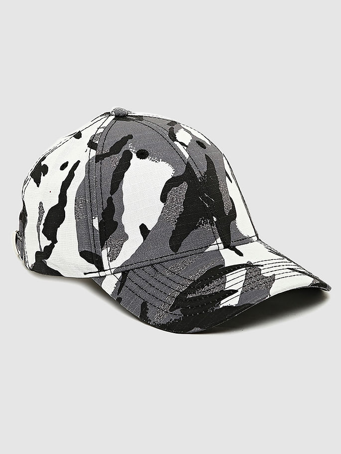 Grey Camo Print Baseball Cap - ONE