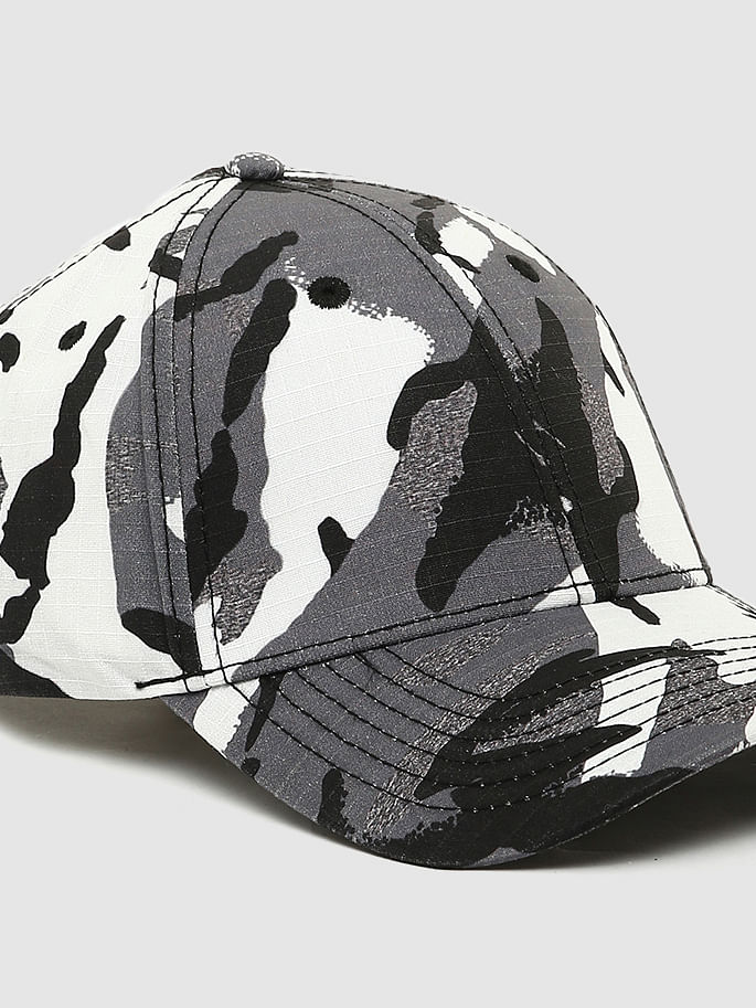Grey Camo Print Baseball Cap