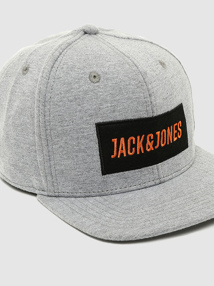 Grey Logo Print Cap