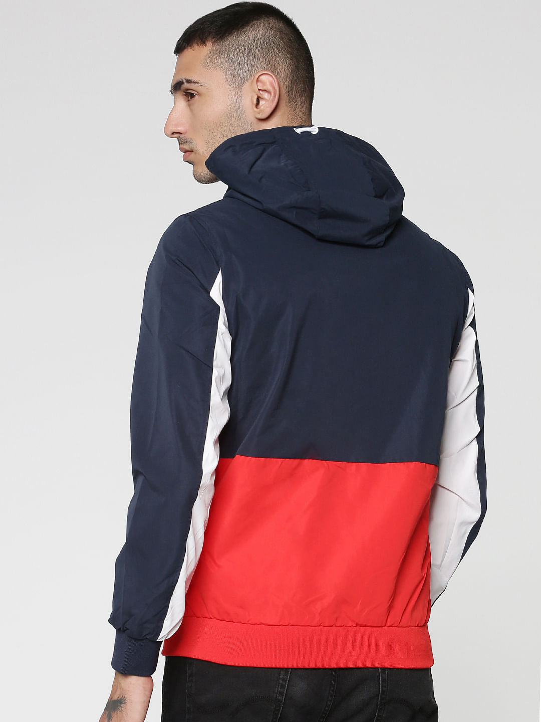 Blue Colourblocked Windcheater
