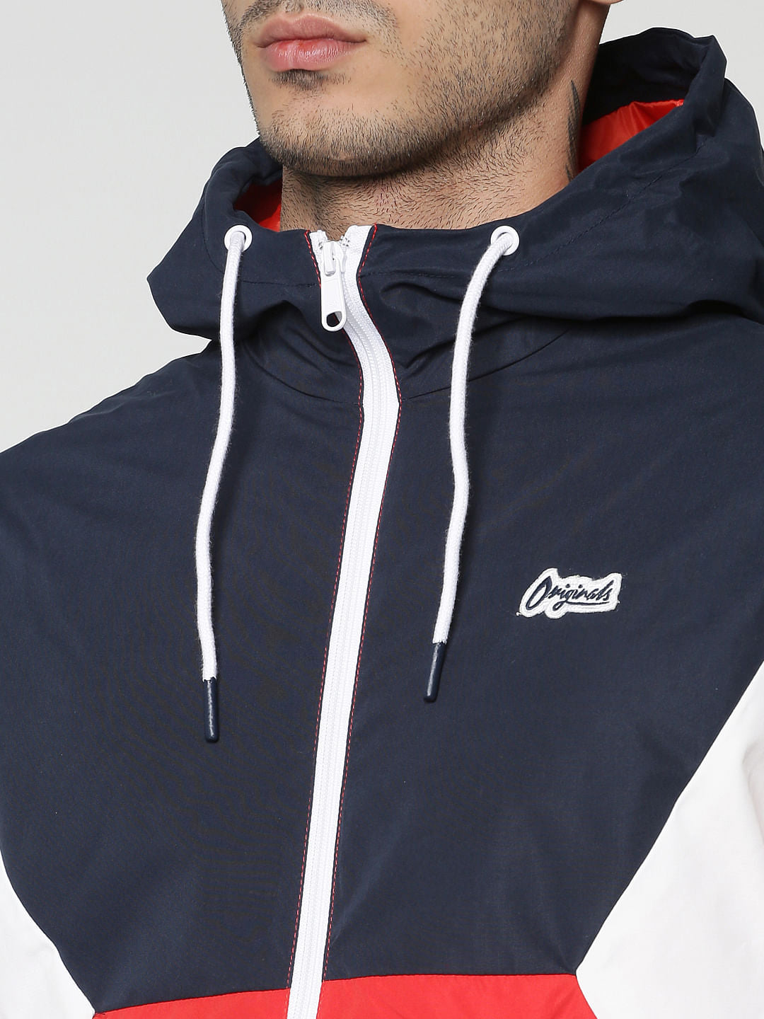 Blue Colourblocked Windcheater