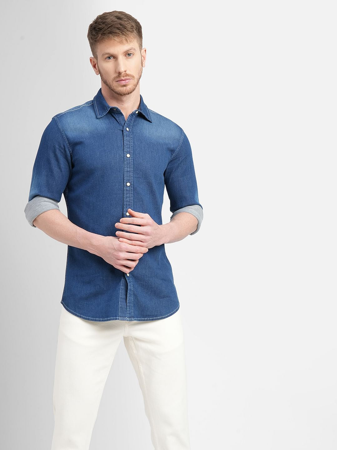 Blue Denim Full Sleeves Shirt