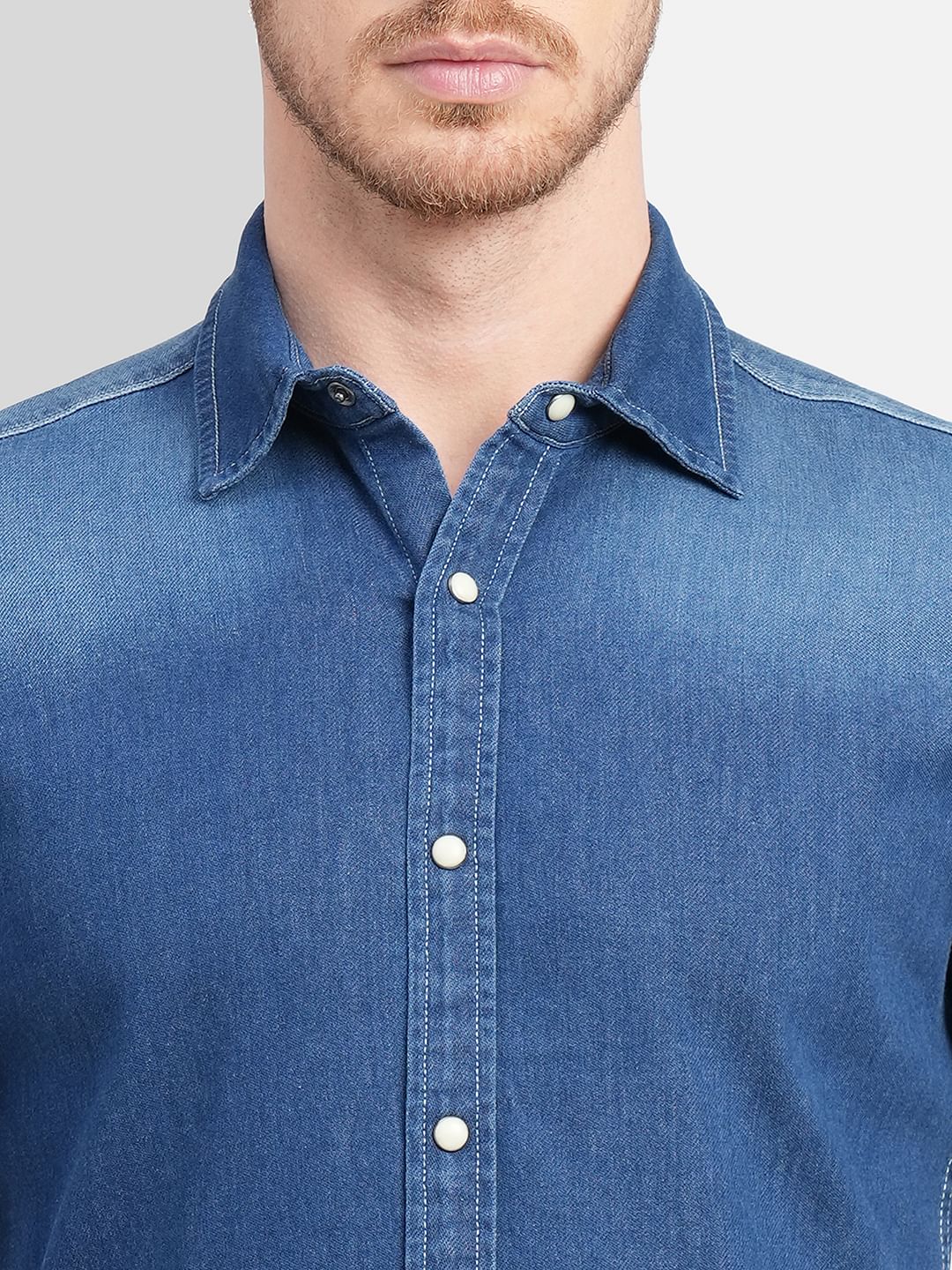 Blue Denim Full Sleeves Shirt