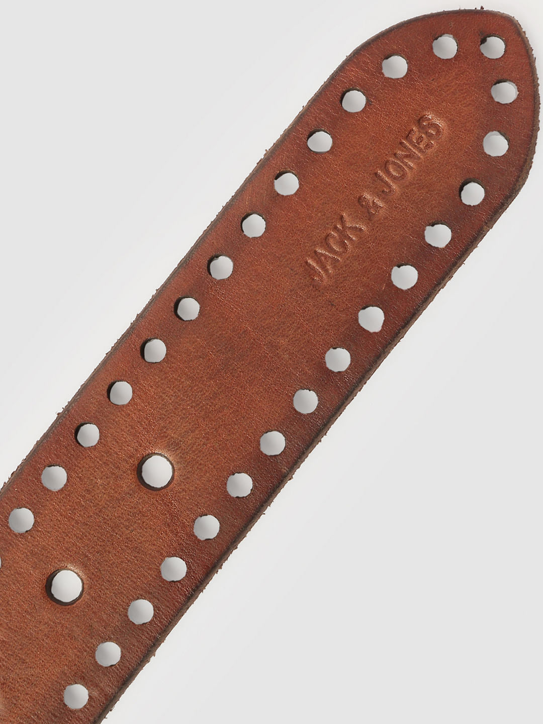 Tan Perforated Leather Belt