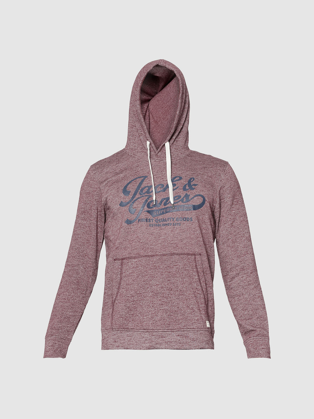 Red Text Print Hooded Sweatshirt