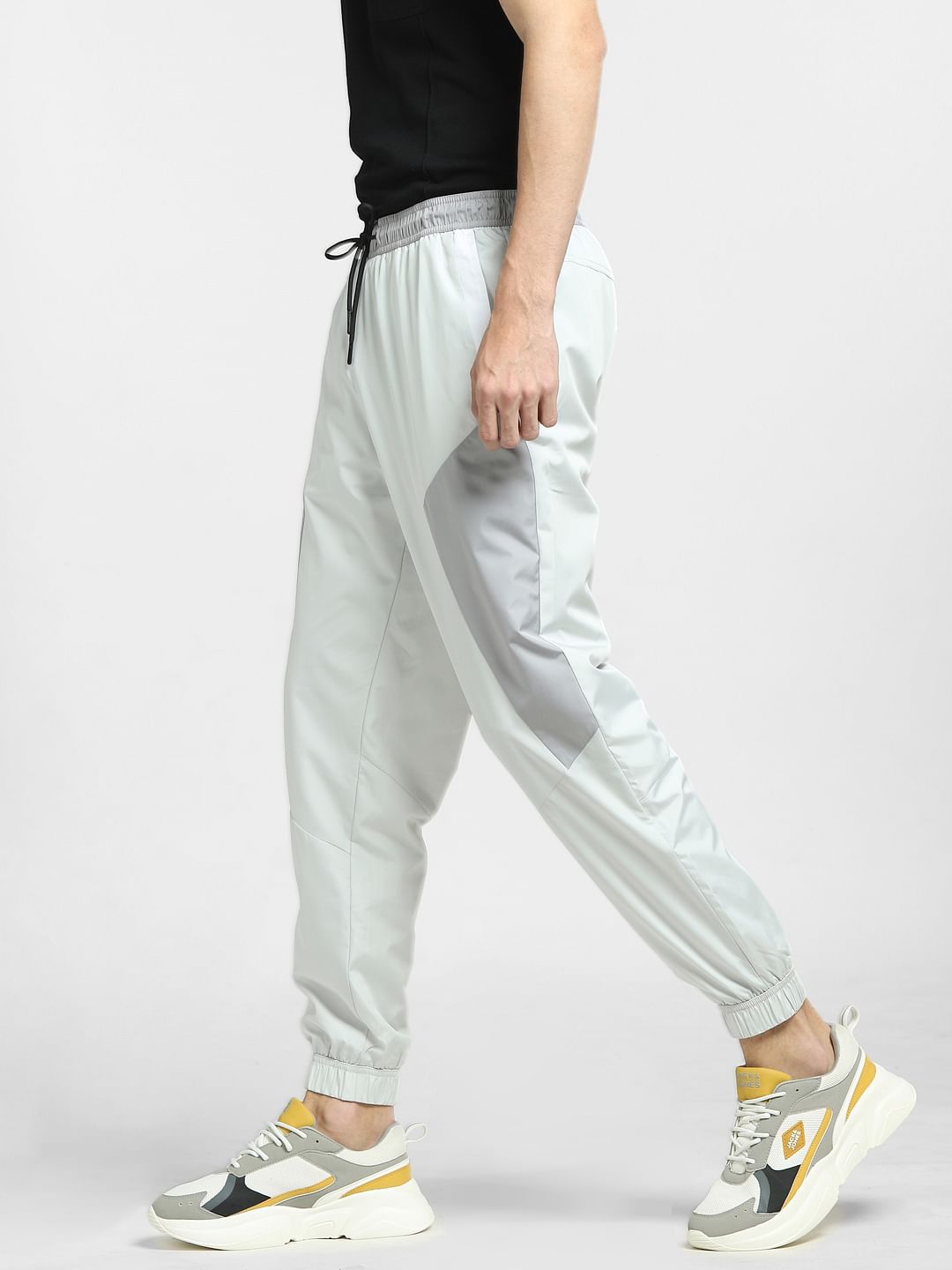 Grey Colourblocked Co-ord Trackpants