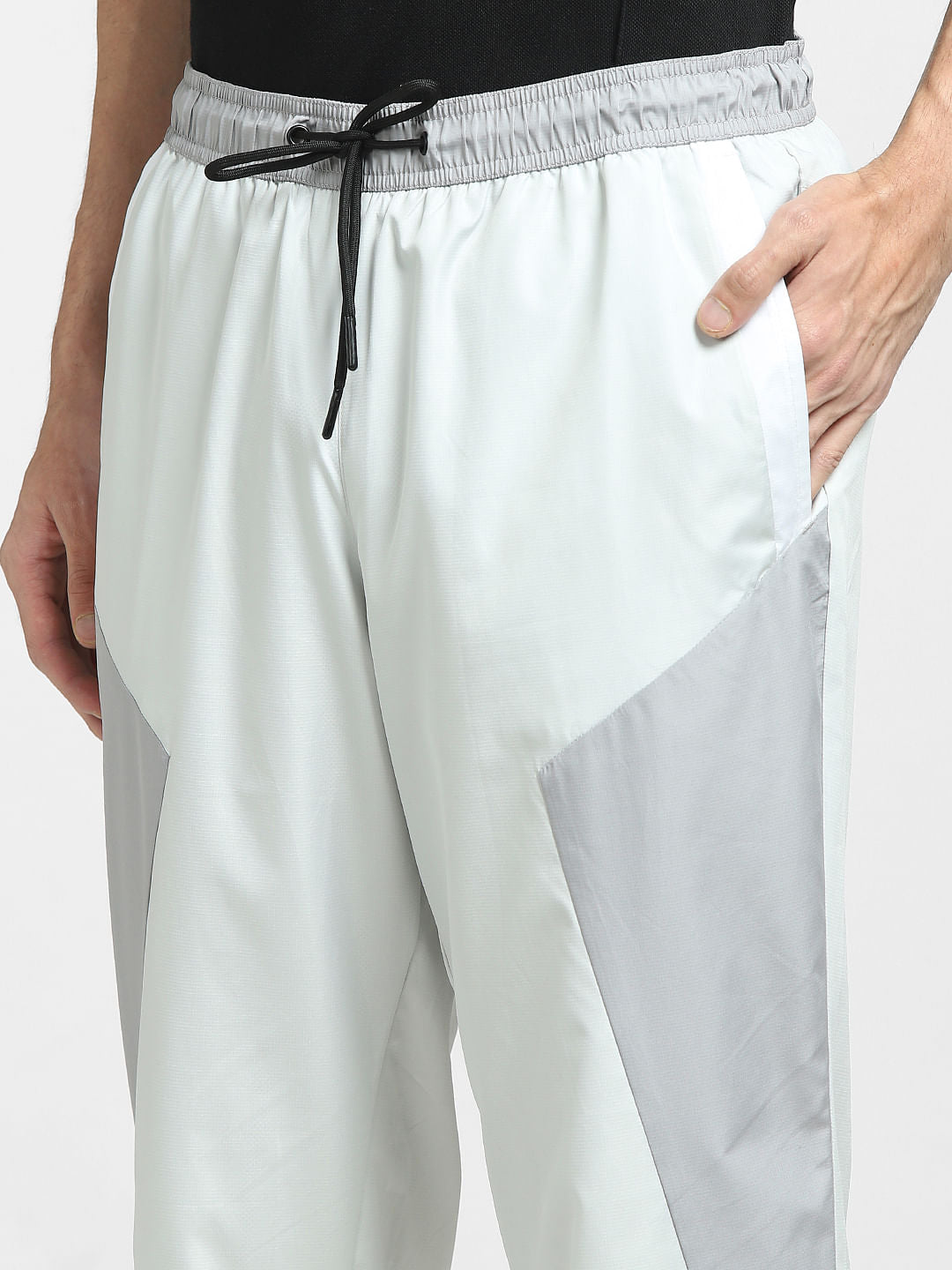 Grey Colourblocked Co-ord Trackpants
