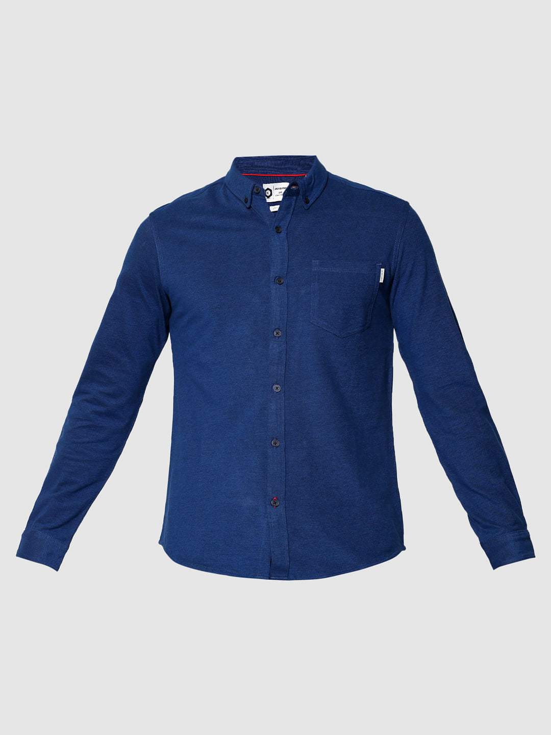 Blue Slim Fit Full Sleeves Shirt