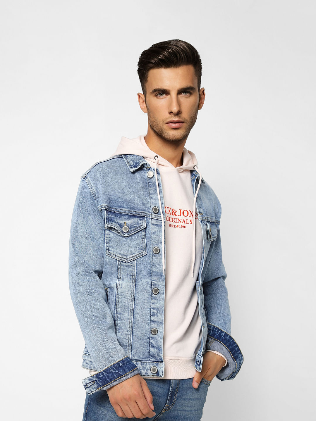 Pink Logo Print Hooded Sweatshirt - S