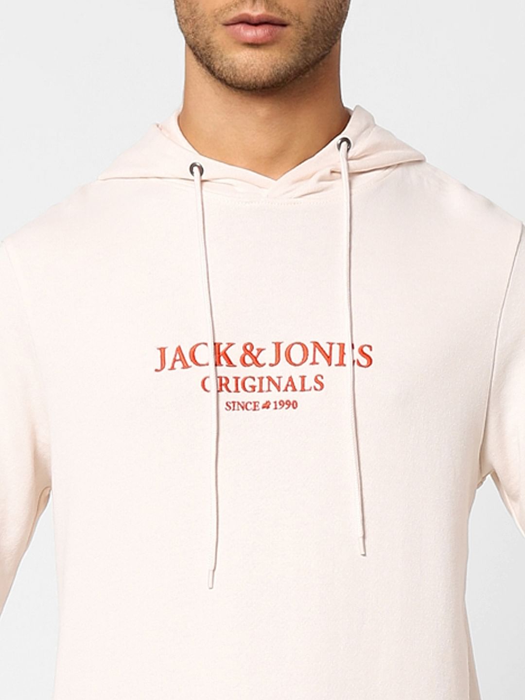 Pink Logo Print Hooded Sweatshirt