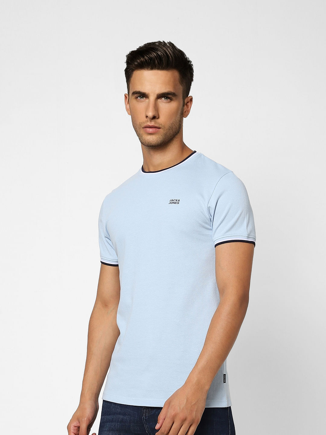 Blue Crew Neck T-shirt
