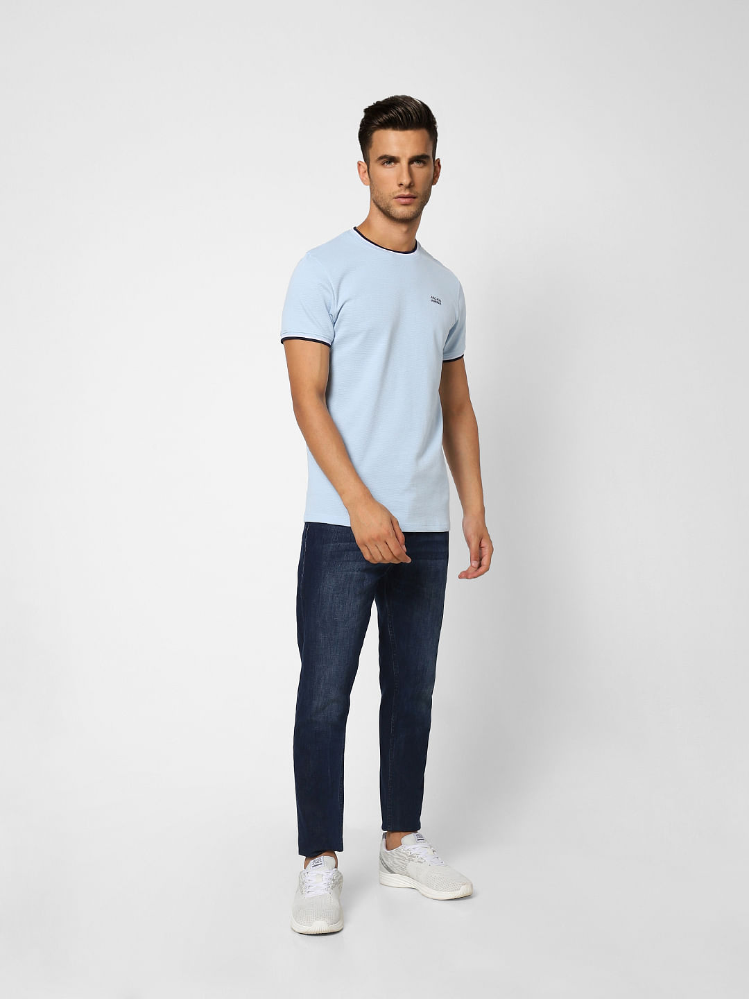 Blue Crew Neck T-shirt