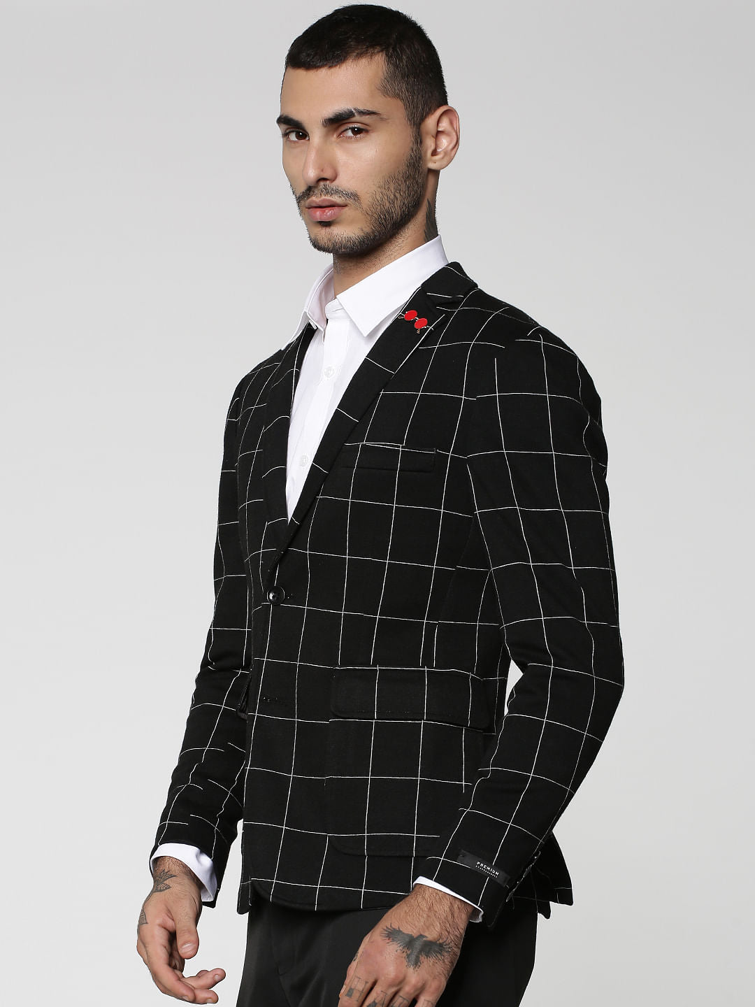 Black Check Waistcoat