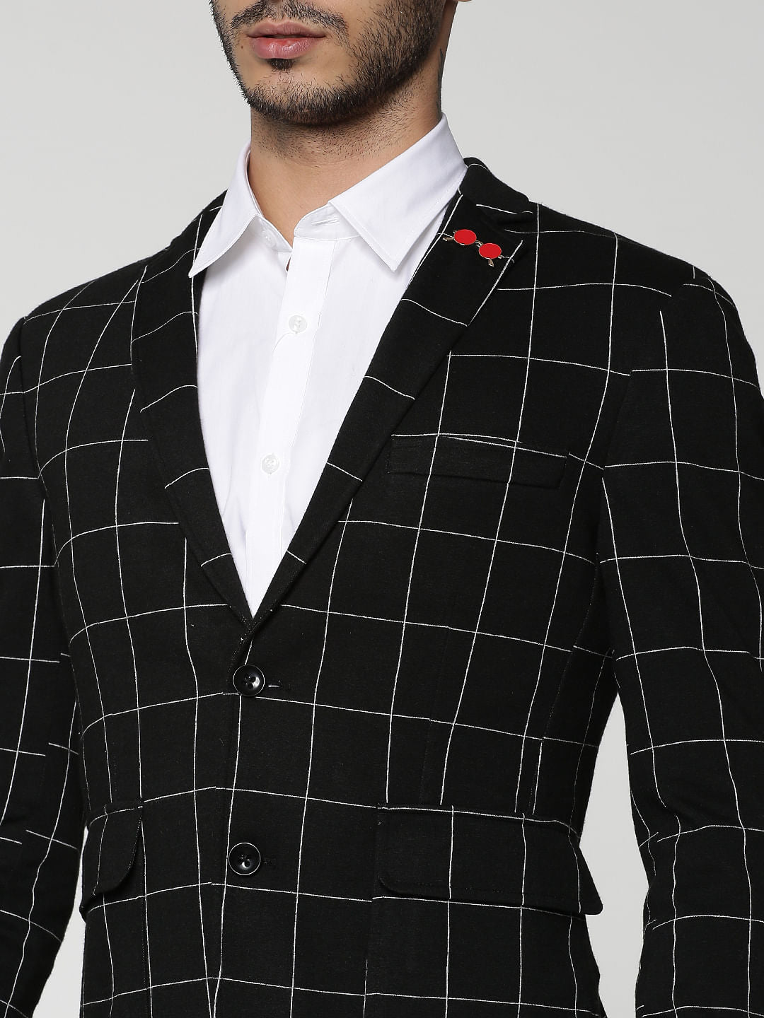 Black Check Waistcoat