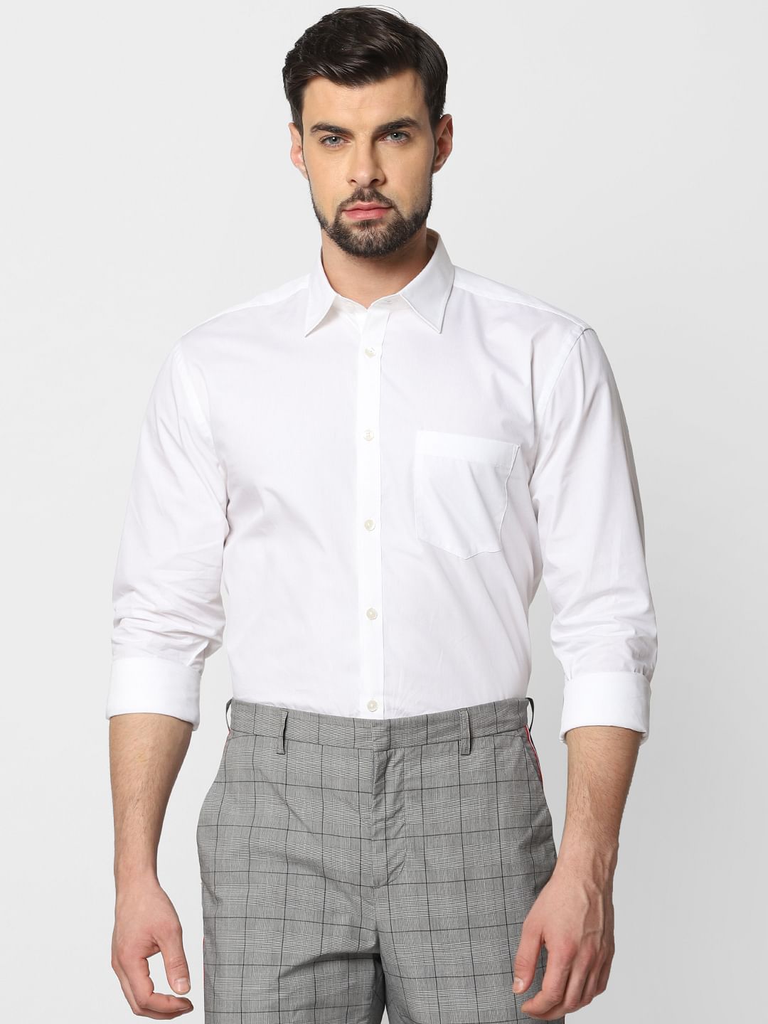 White Formal Full Sleeves Shirt