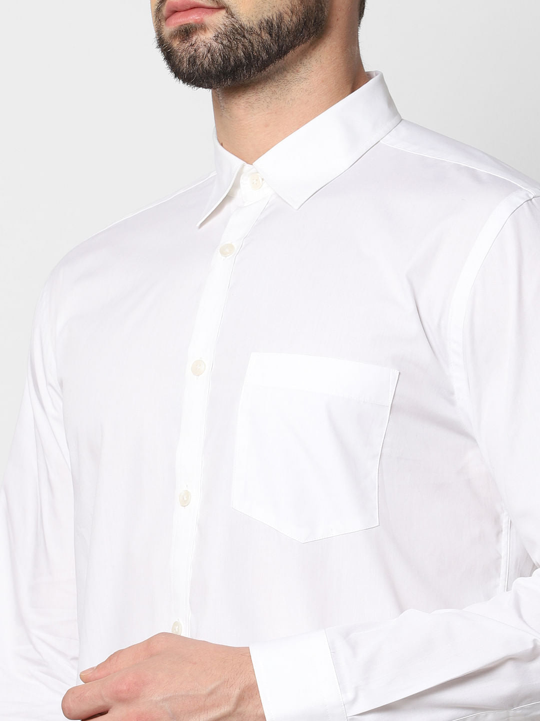 White Formal Full Sleeves Shirt