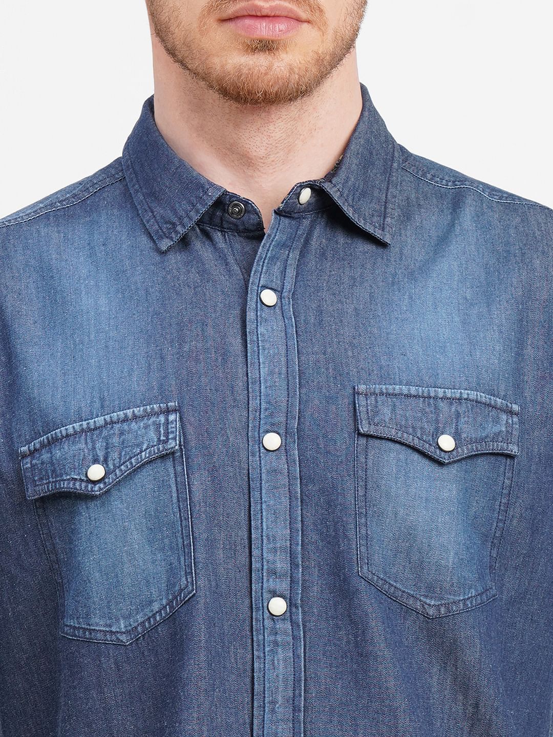 Blue Denim Full Sleeves Shirt