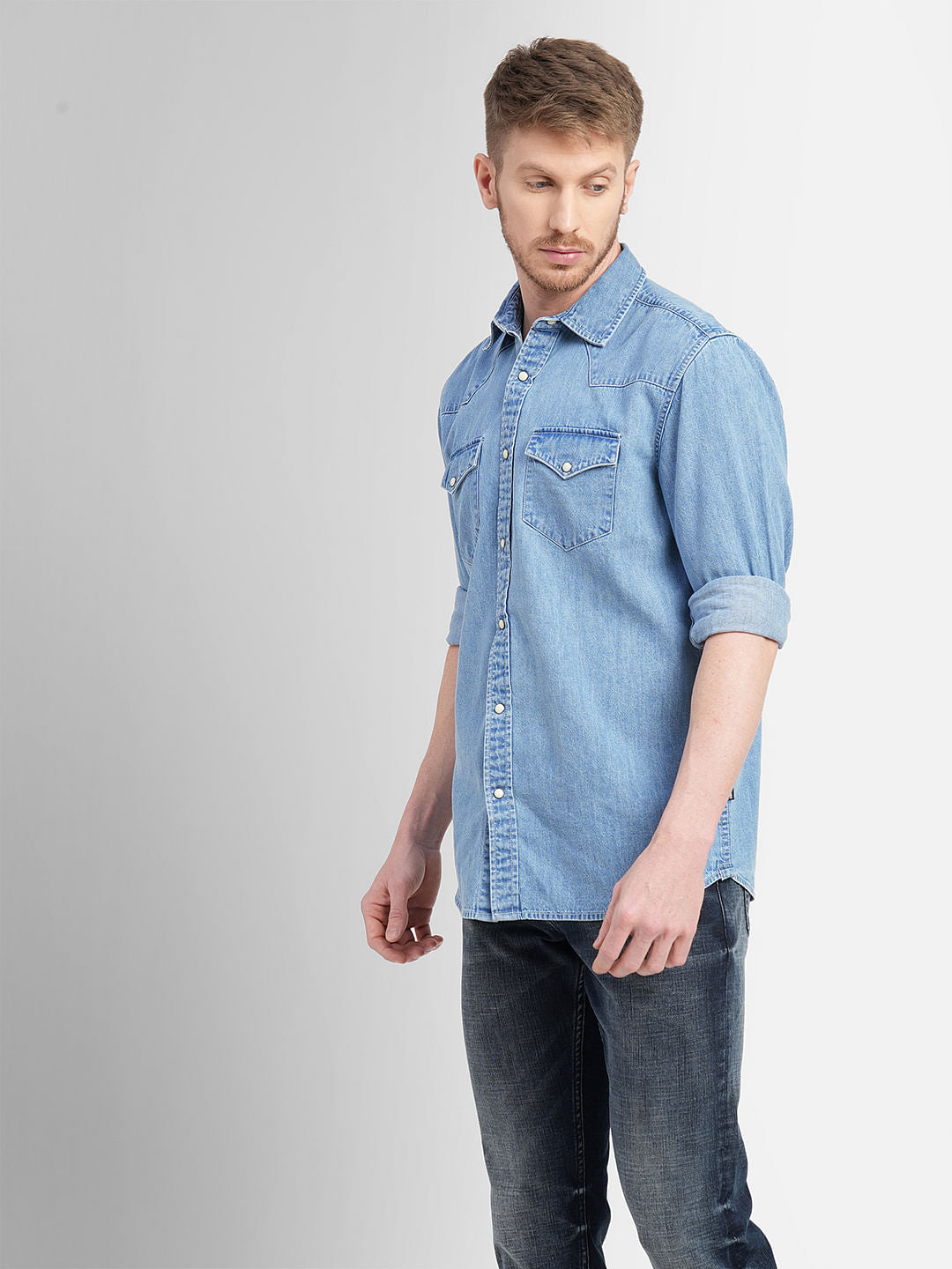 Blue Denim Full Sleeves Shirt