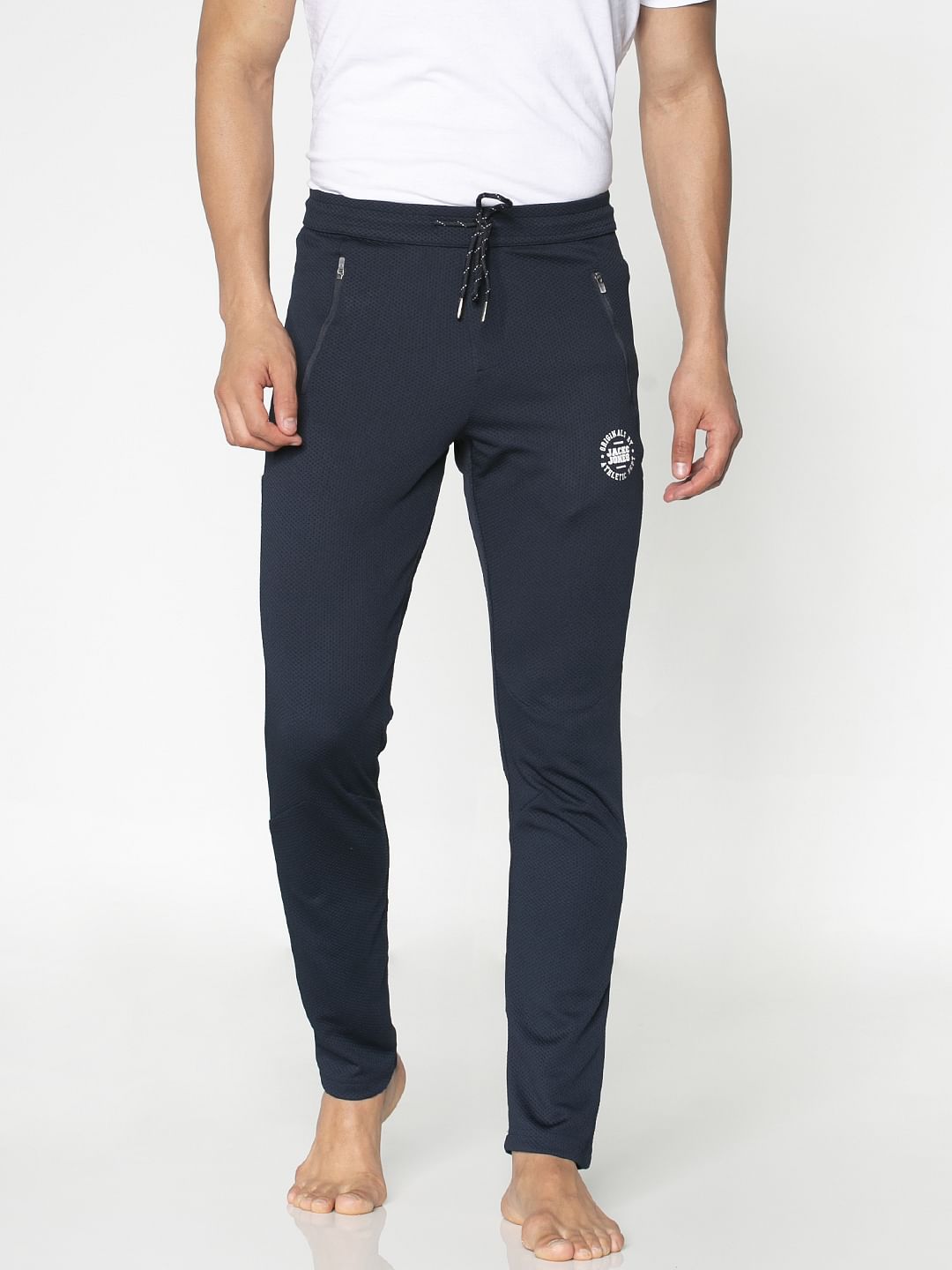 Navy Blue Drawstring Trackpants