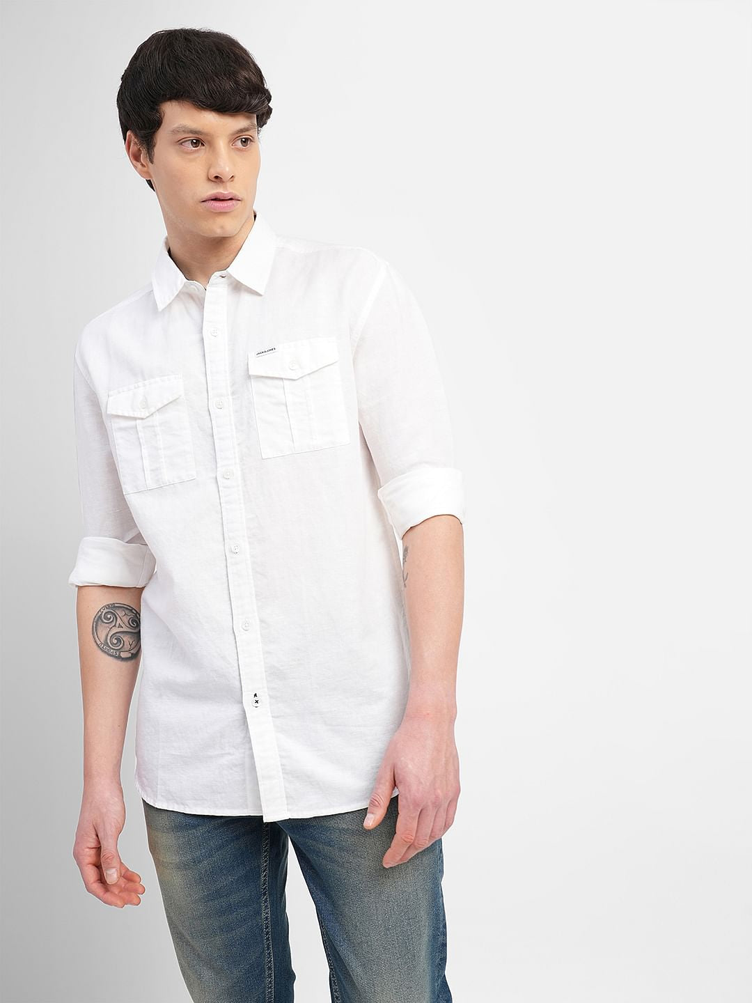White Full Sleeves Shirt