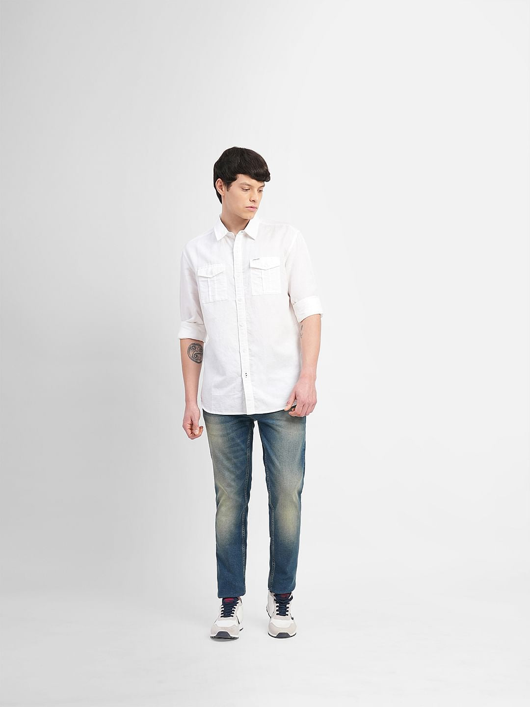 White Full Sleeves Shirt