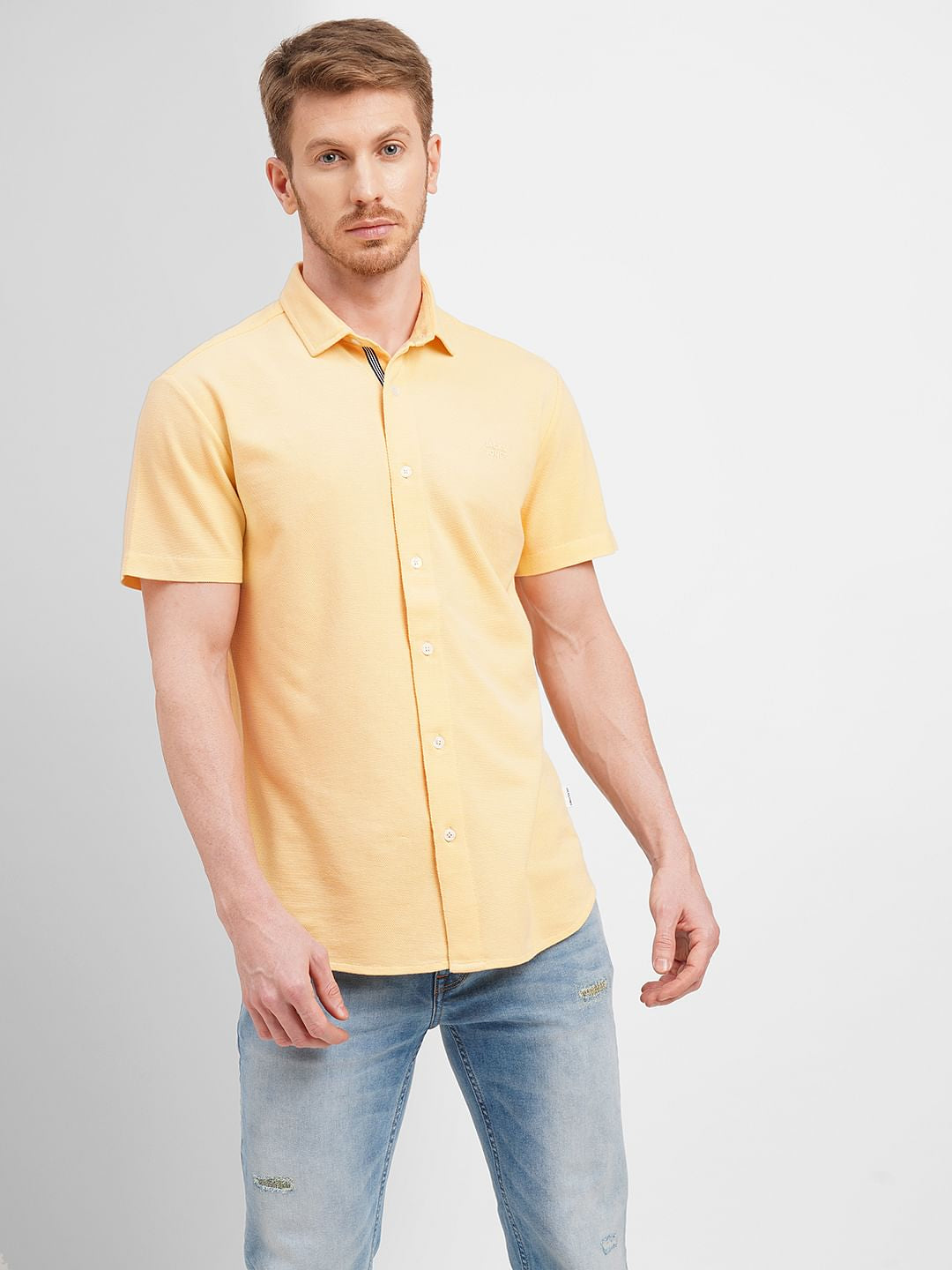 Yellow Short Sleeves Shirt