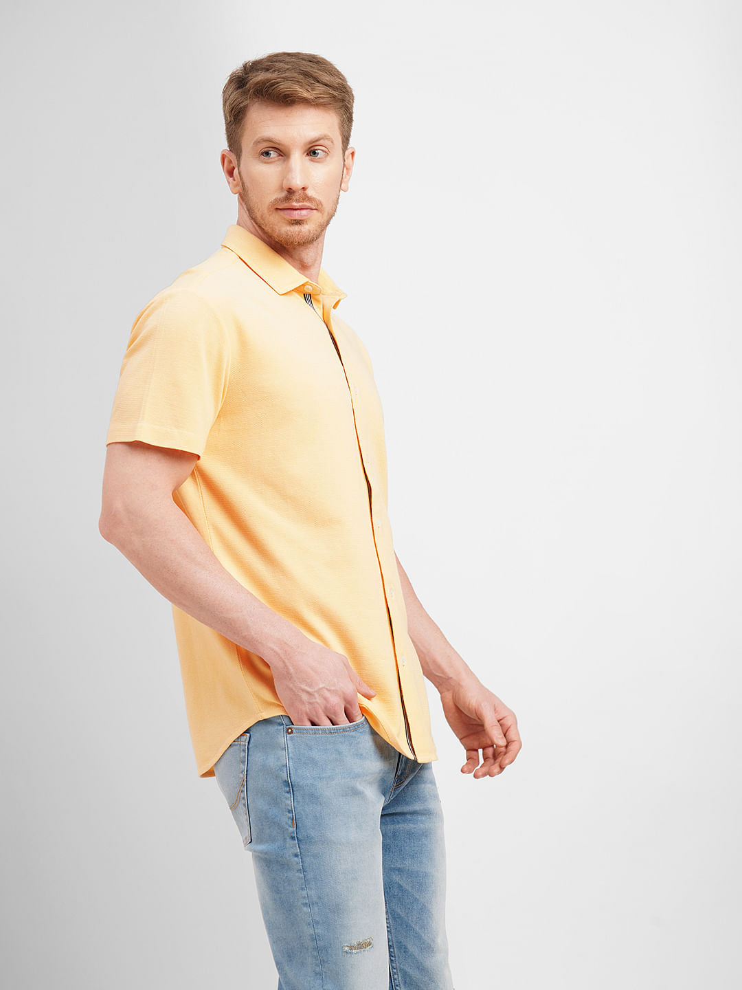 Yellow Short Sleeves Shirt