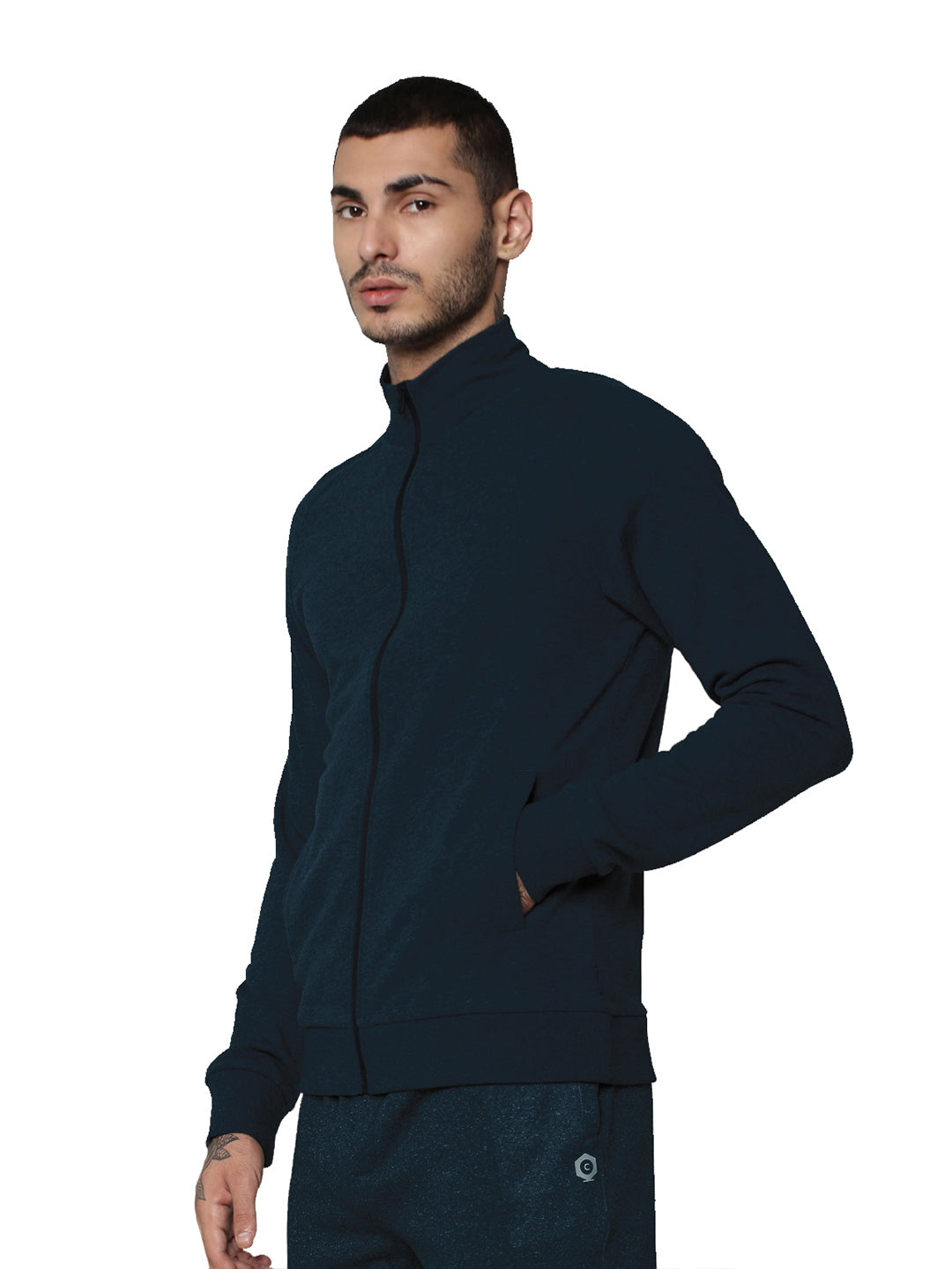 Navy Blue Zip-Up Sweat Jacket