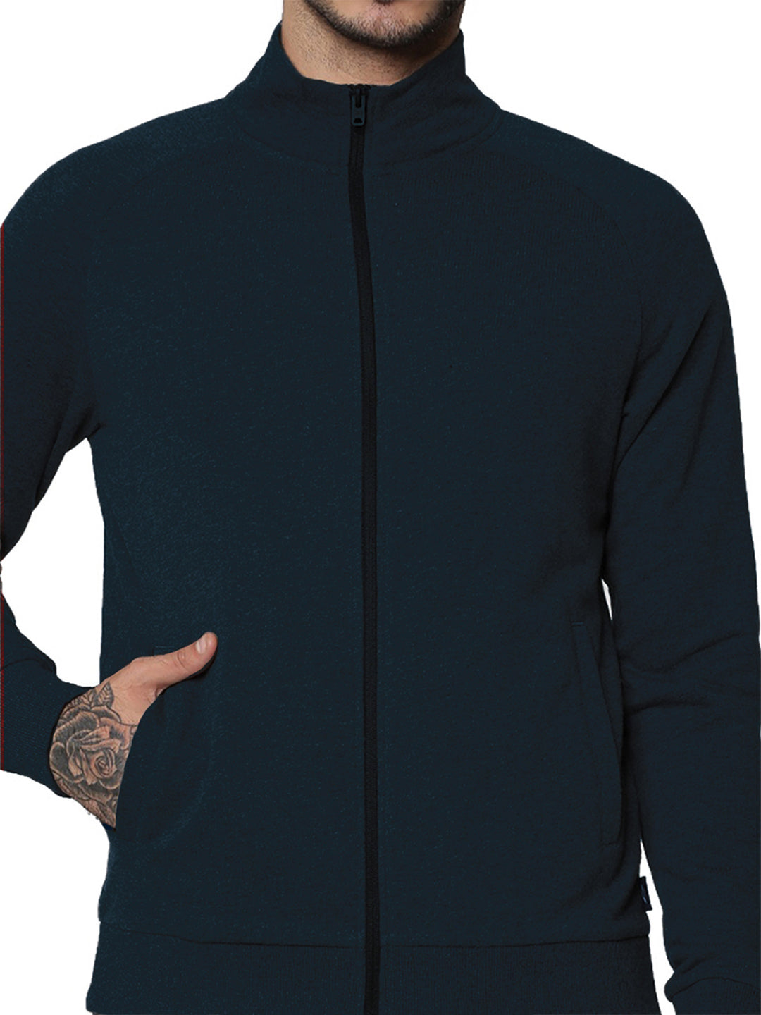 Navy Blue Zip-Up Sweat Jacket