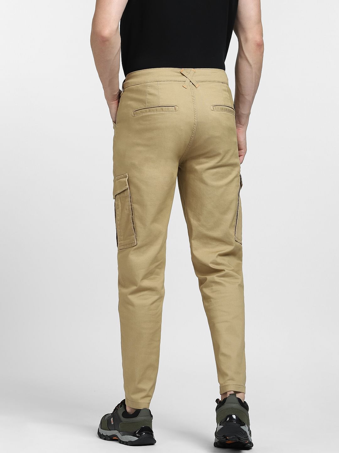 Brown Mid Rise Yarn Dyed Pants