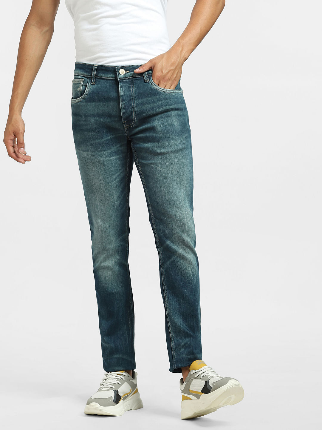 Dark Blue Low Rise Liam Skinny Jeans