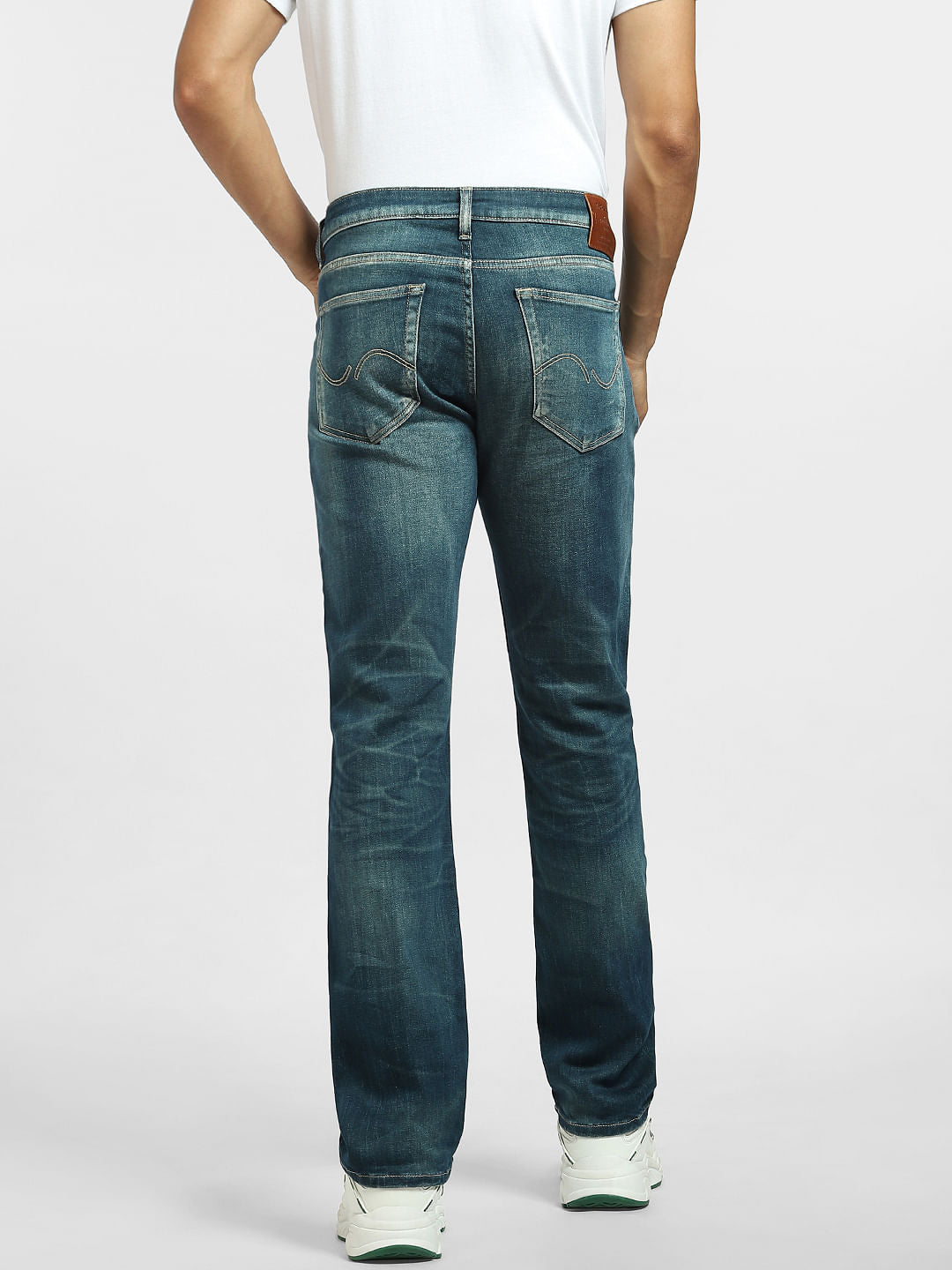 Blue Low Rise Clark Regular Jeans