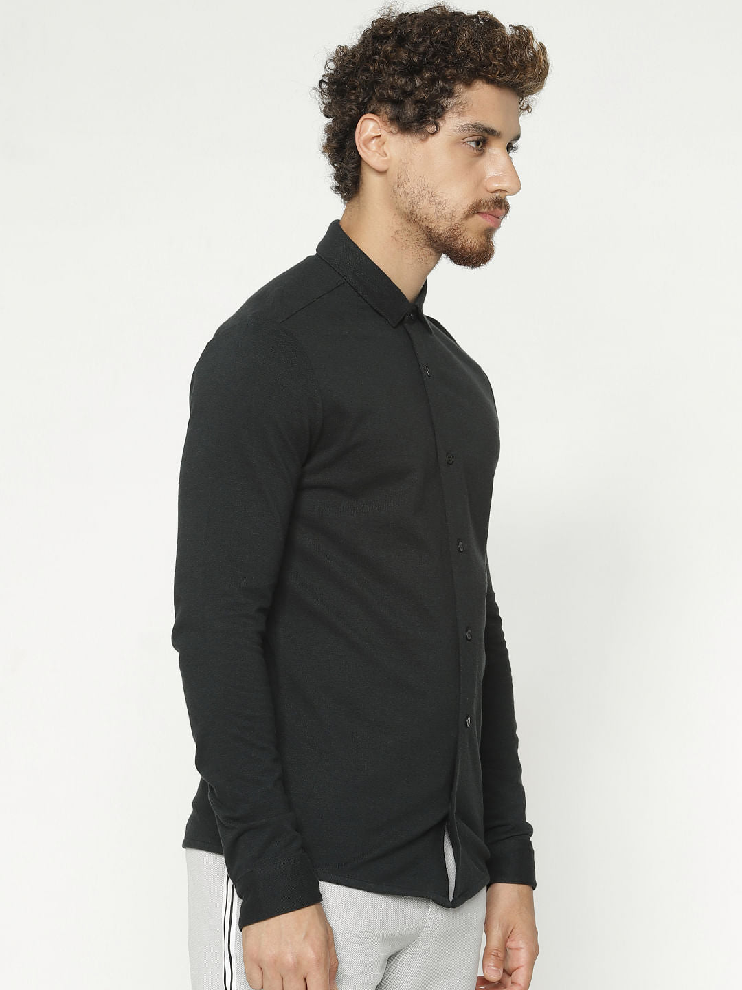 Dark Green Slim Fit Full Sleeves Shirt