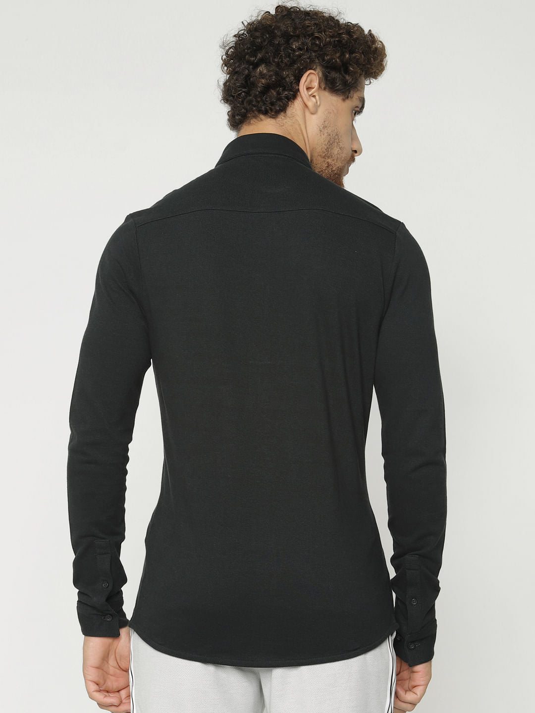 Dark Green Slim Fit Full Sleeves Shirt