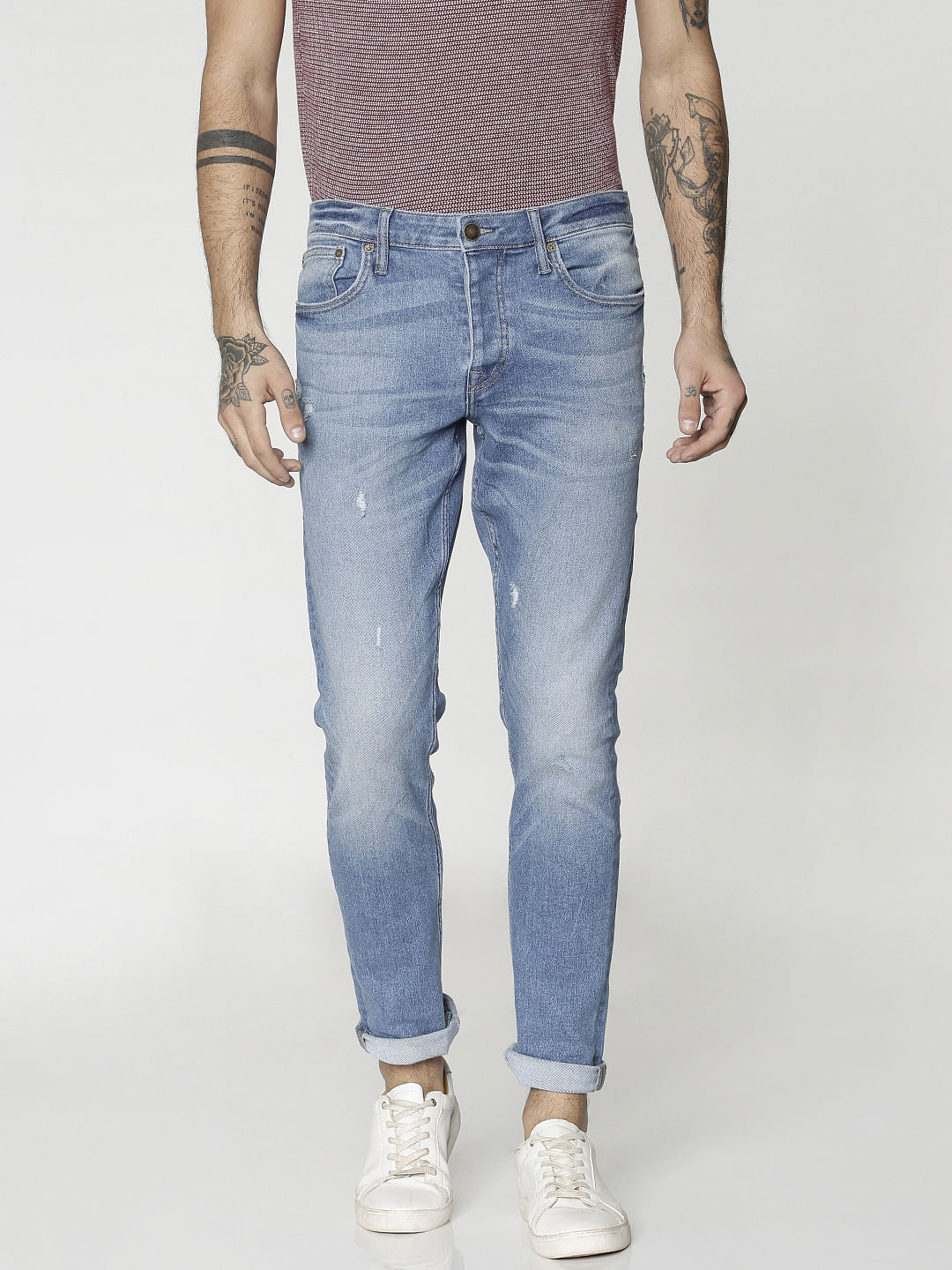 Blue Washed Glenn Slim Fit Jeans