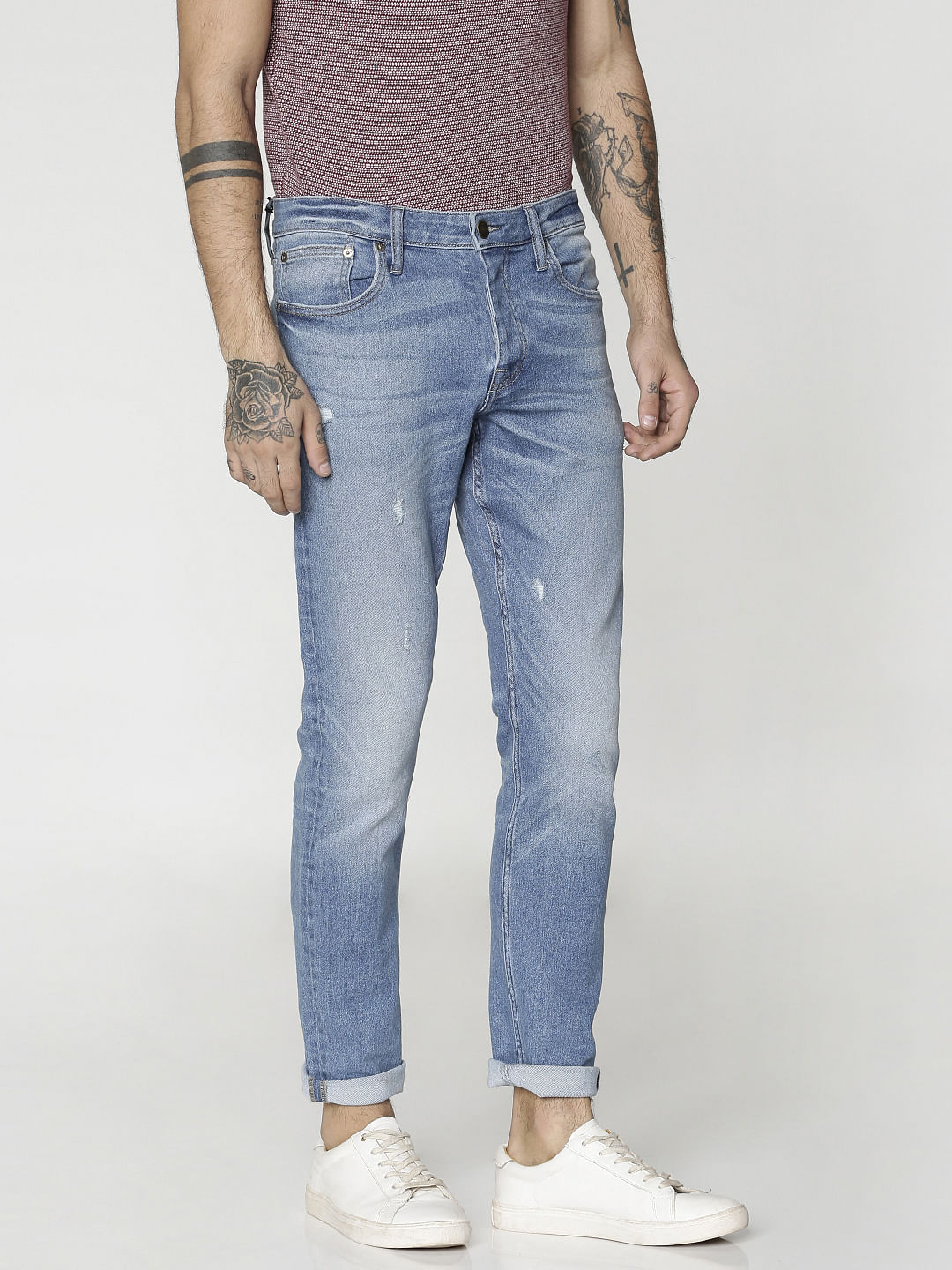 Blue Washed Glenn Slim Fit Jeans
