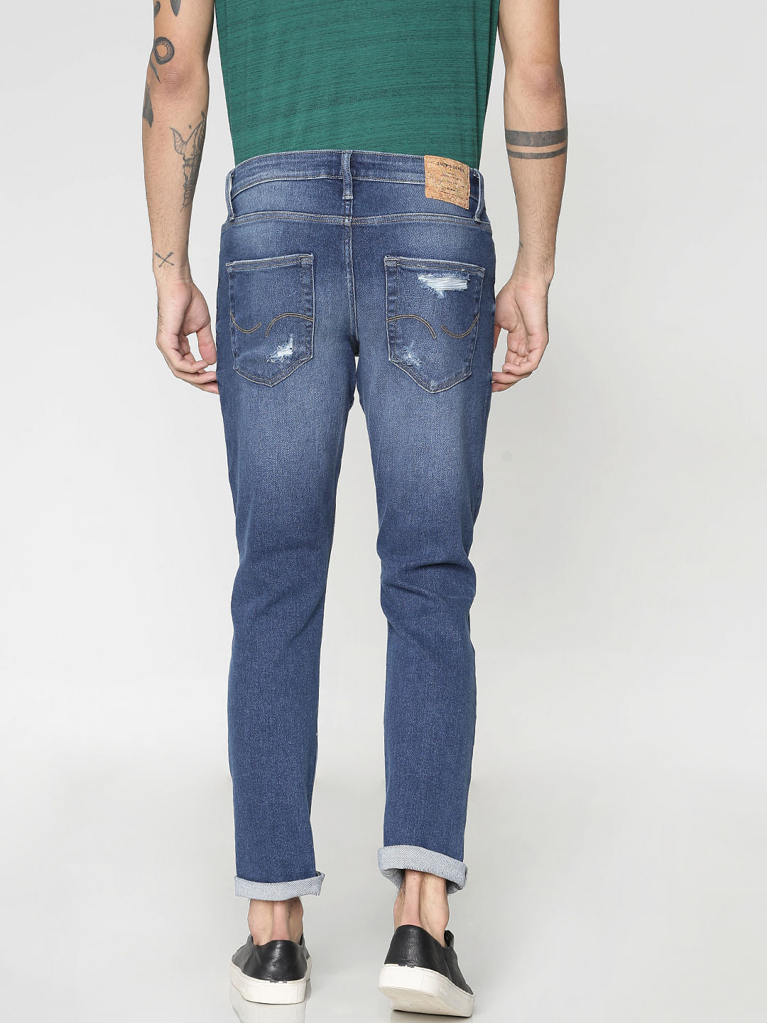 Blue Ripped Glenn Slim Fit Jeans