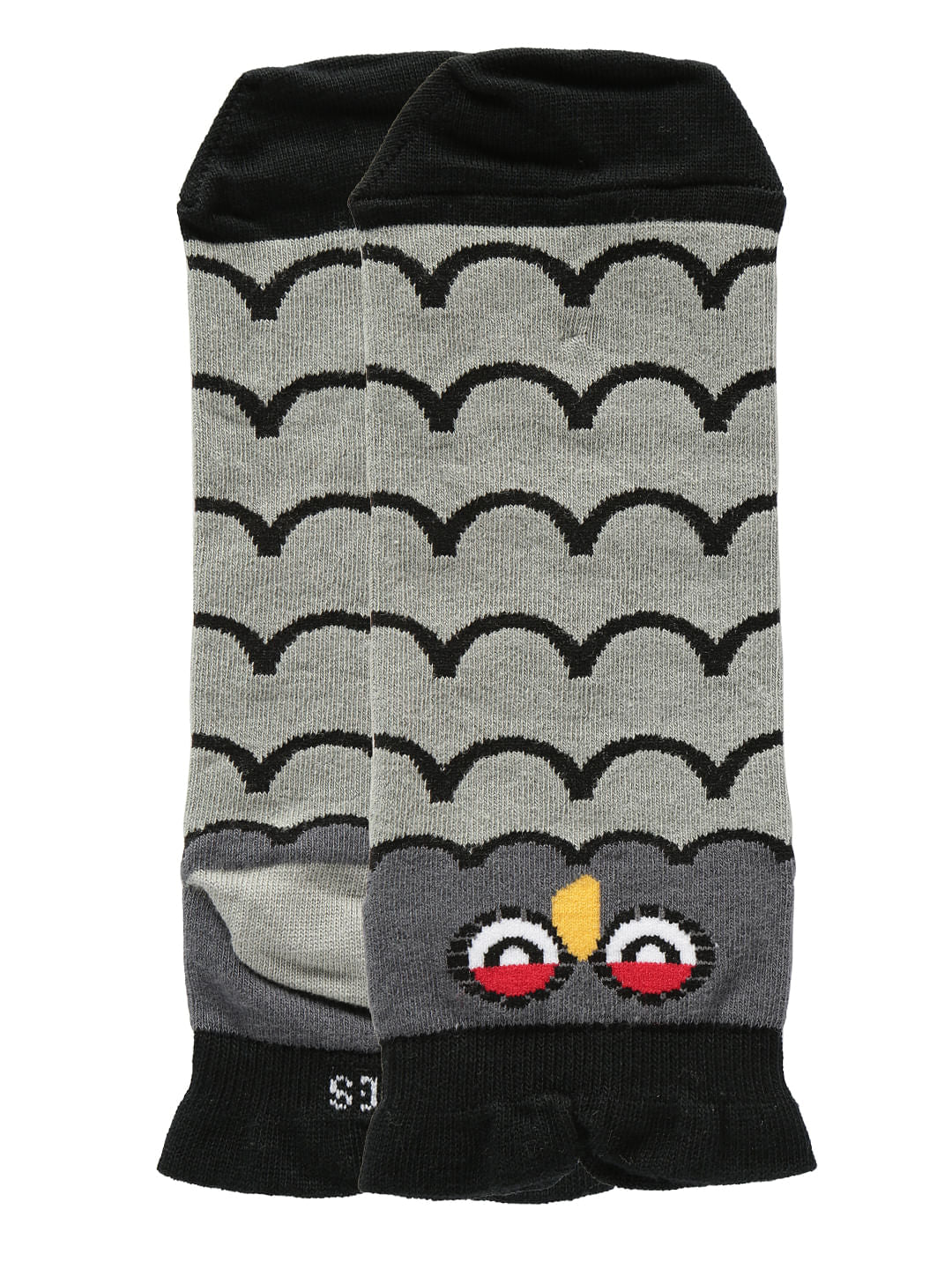 Grey Owl Print Ankle Length Socks - ONE