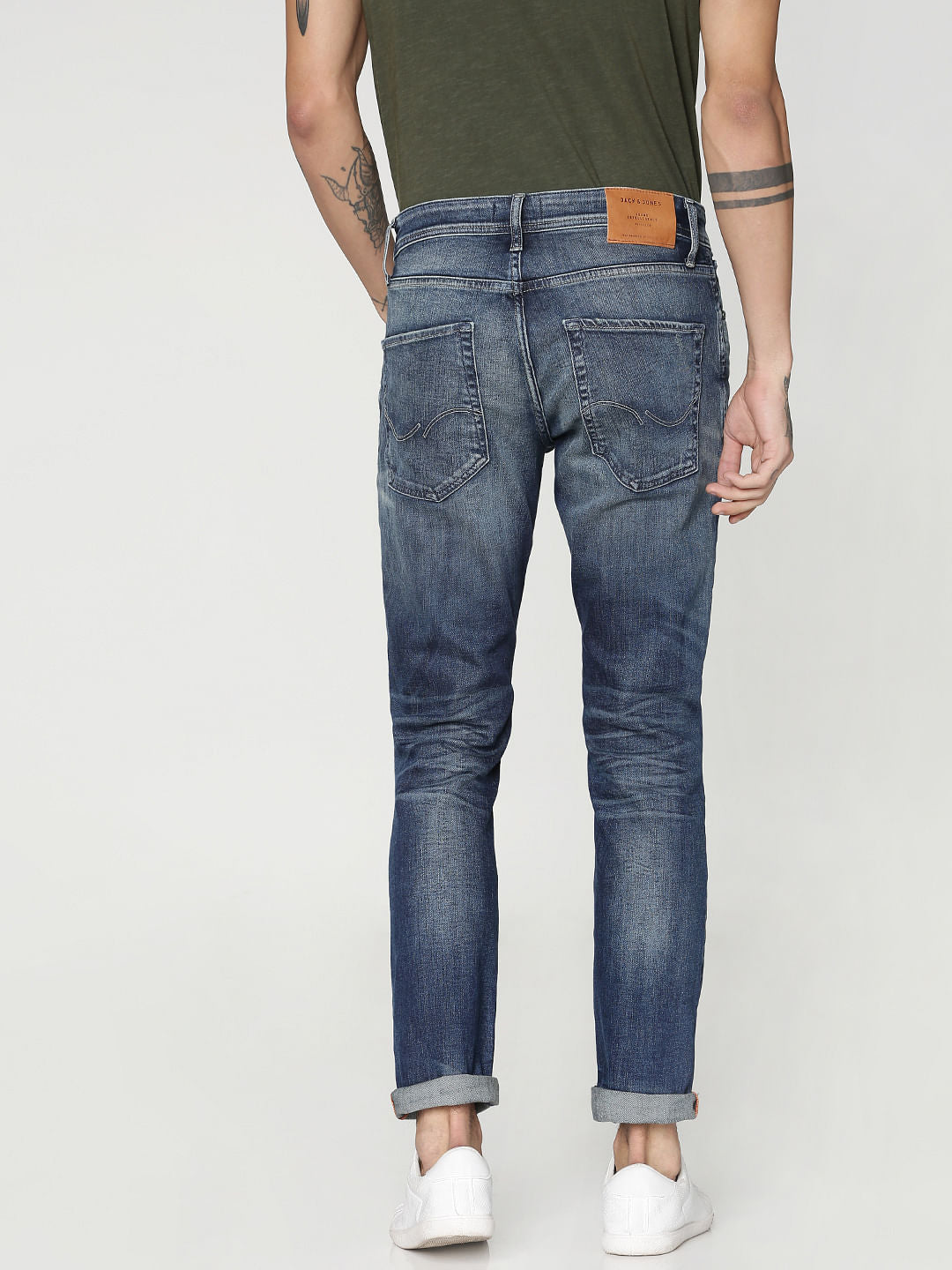Blue Heavily Washed Tim Anti Fit Jeans