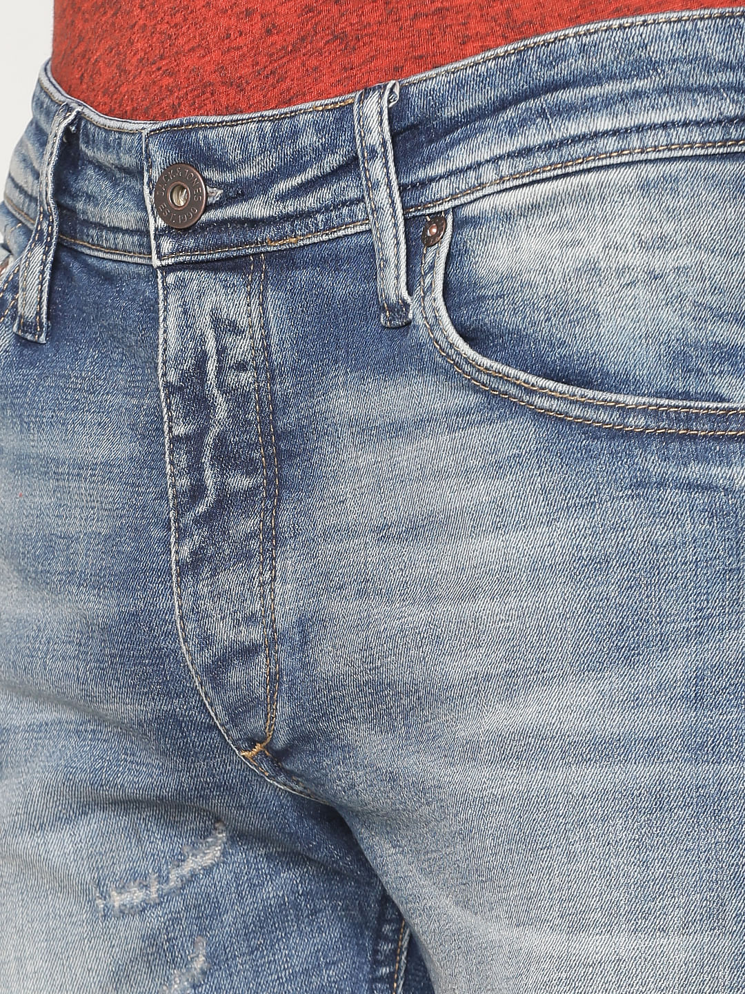 Light Blue Washed Glenn Slim Fit Jeans