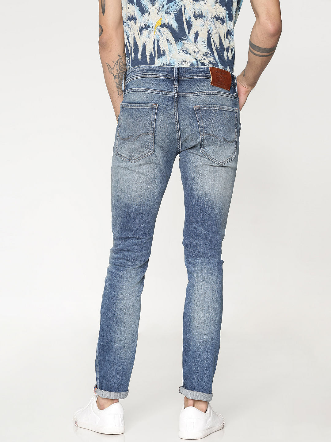 Light Blue Ripped Ben Skinny Fit Jeans