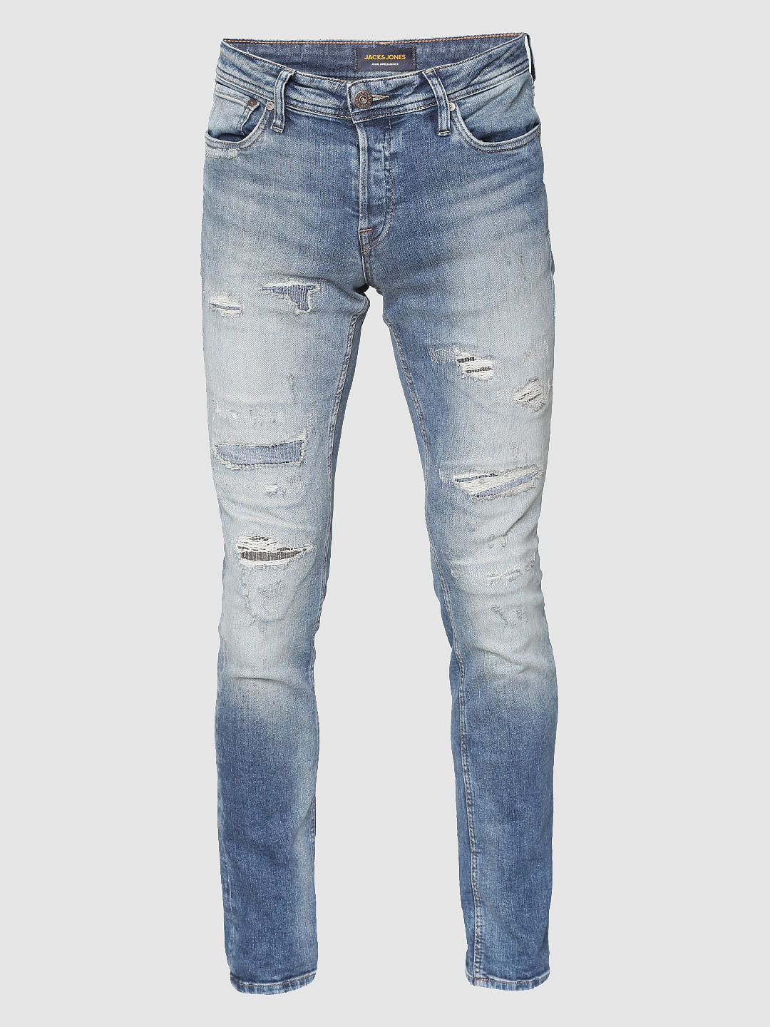 Light Blue Ripped Ben Skinny Fit Jeans