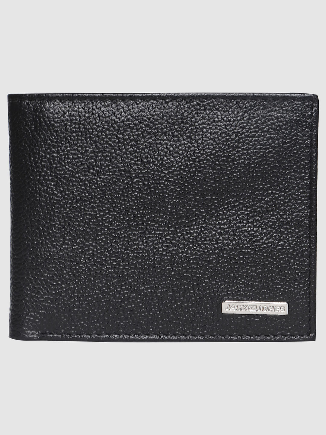 Black Leather Textured Wallet - ONE