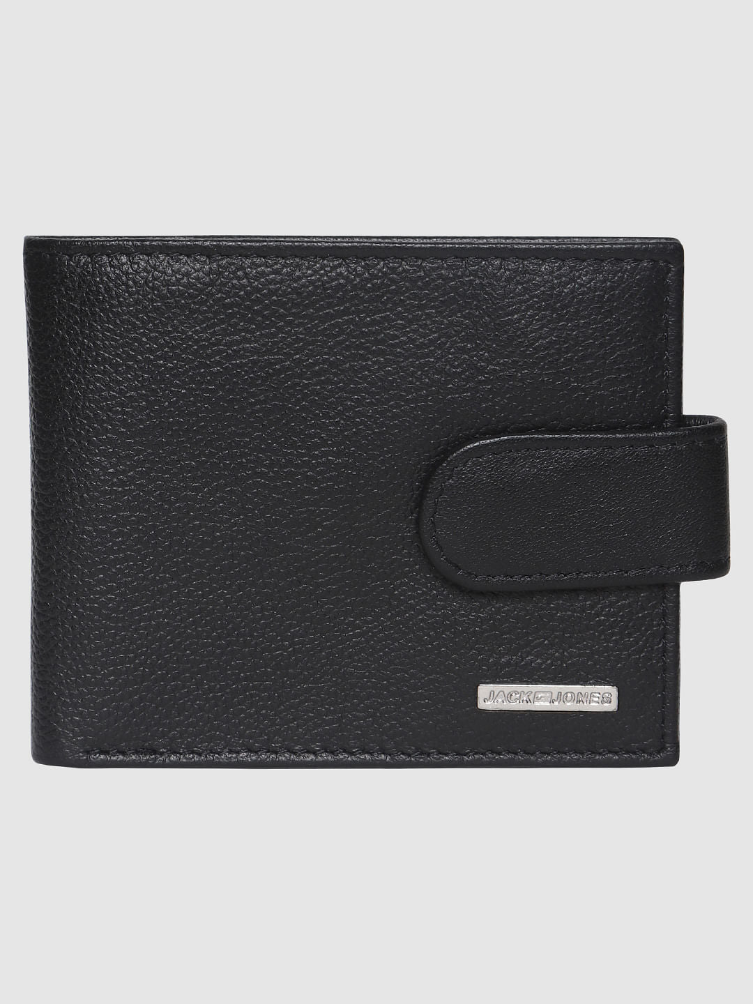 Black Leather Magnetic Clip Wallet - ONE